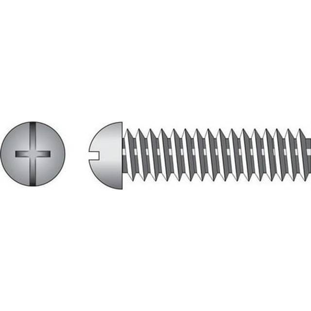 "Hillman Group 90413 1/4-20-Inch x 2-1/2-Inch Combo  100-Pack Zinc Round Head Combination Machine Screw  1/4"""""""" x 2-1/2""""""""  100 Pieces"