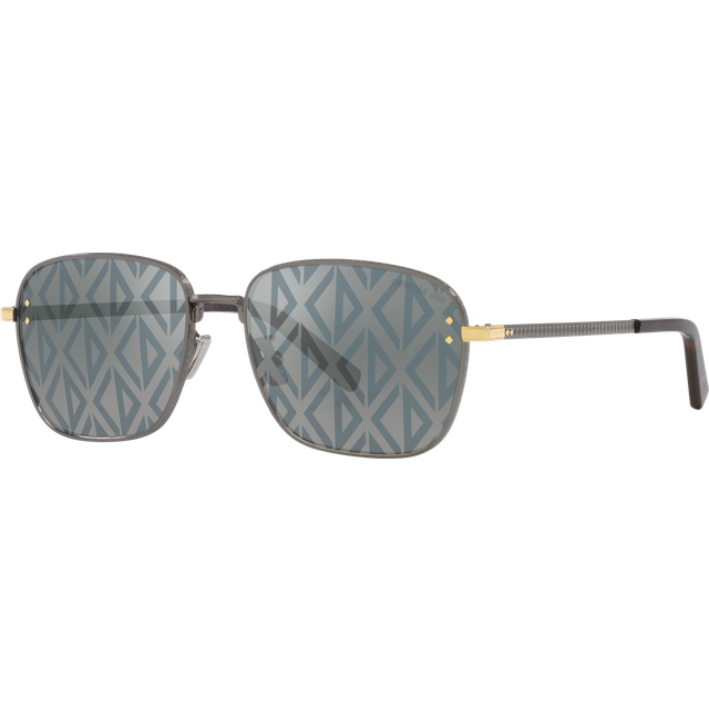 Dior CD DIAMOND S4U Blue Mirror Logo Rectangular Mens Sunglasses DM40091U 12X 55 - Grey (Dimension: 8.0000x6.0000x4.0000 inches)