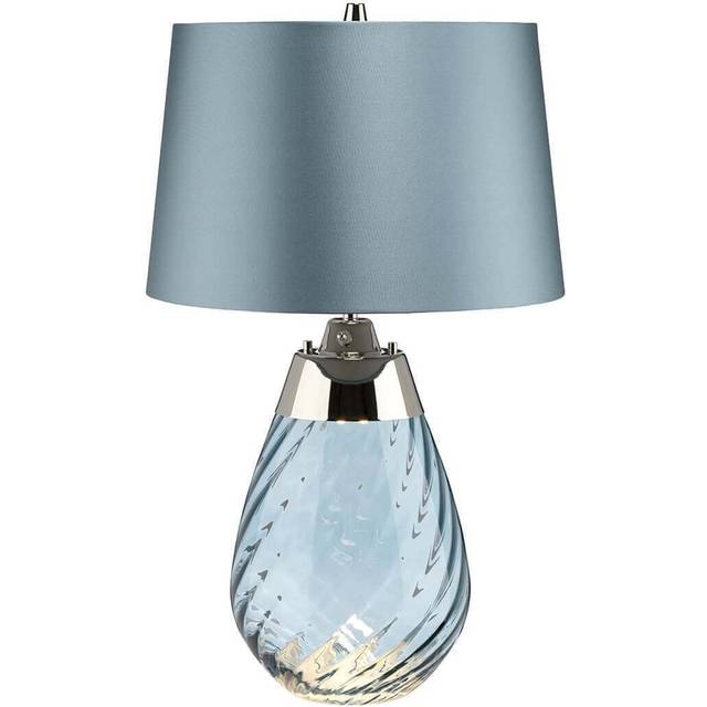 Elstead Lighting Lena Small Dual Lit Table Lamp with Light Blue Tinted