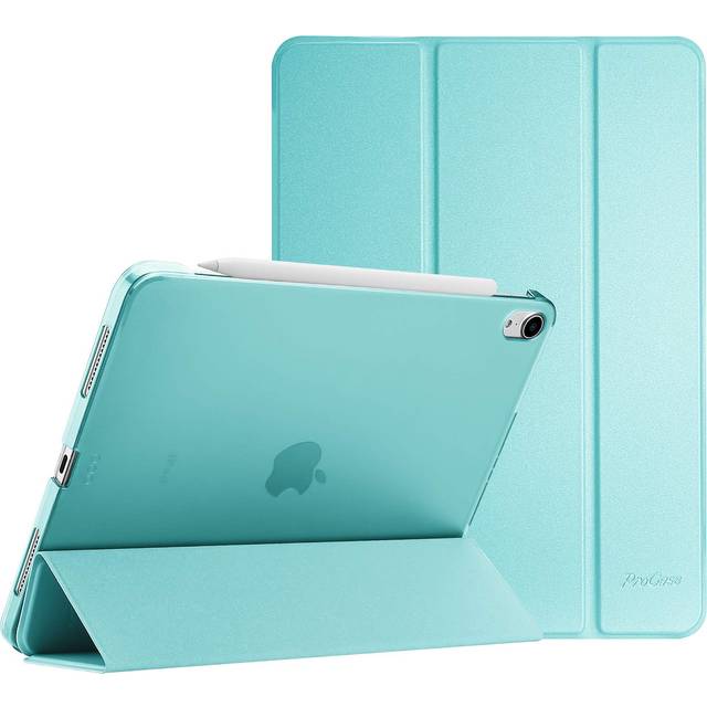 ProCase Fodral till iPad Air 5:e 2022 / iPad Air 4:e 2020 10,9-tums, Slimmat Skyddsfodral Smart Folio Book Cover Case -Aqua