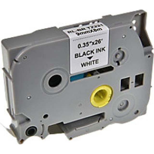 P-touch Label Tape Compatible Brother TZe-221 5BRT221-WT Adhesive Black on White 9 mm x 8 m