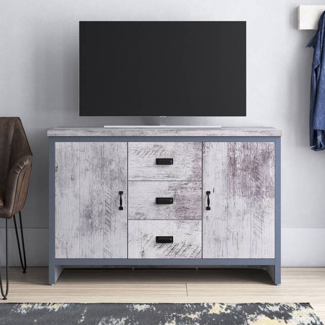 Mission Creek 113 Cm Wide 3 Drawer Sideboard - Grey (74.6cm H X 113cm W X 39cm D)