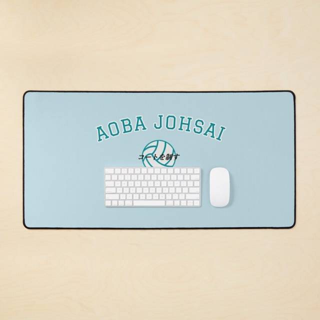 Desk Mat Aoba Johsai Volleyball Large Gaming Mouse Pad 35x16 inch