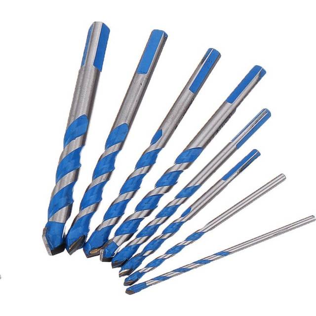 (4mm) Carbide Tip Drill Bit Multi Construction Hole Saw Cutter for Concrete Masonry Ceramics Tiles Wood Plastic Metal Sheets and Aluminum