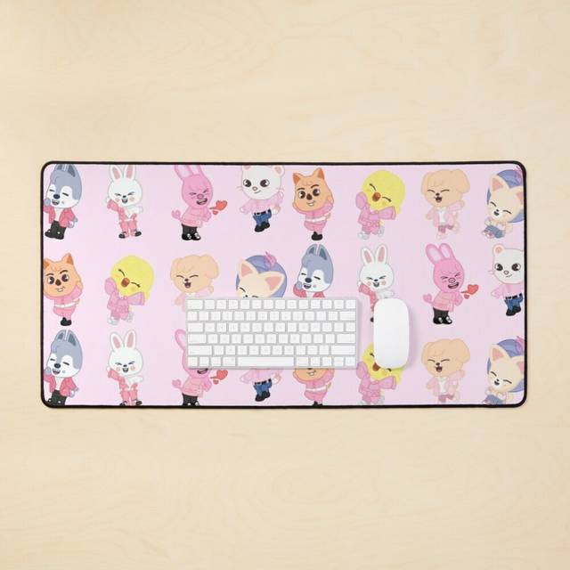 Desk Mat (Order Medium/ Extra Large) STRAY KIDS (SKZOO) Love Stay Chocolate Factory All Members Set Large Gaming Mouse Pad 35x16 inch