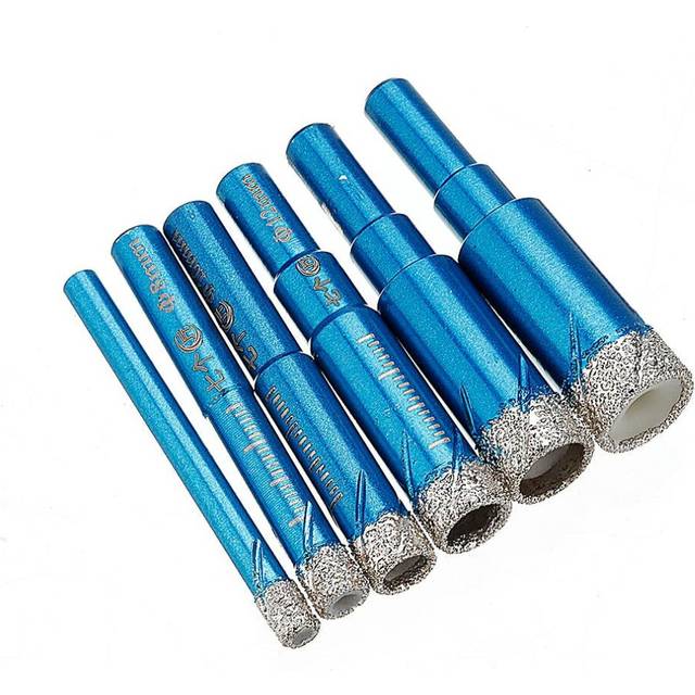 (8.0mm) 6-16mm Vaccum Brazed Diamond Dry Drill Bits Hole Saw Cutter Round Shank for Granite Marble Ceramic Tile Glass
