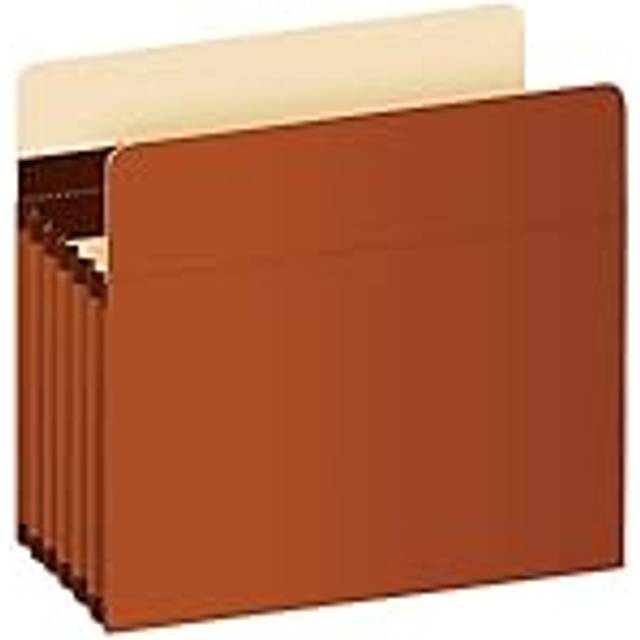 Pendaflex Expanding Accordion File Pockets  Extra Durable  Expands 5.25  Letter Size  Reinforced with Dupont Tyvek Material  10/Box 15422 Brown
