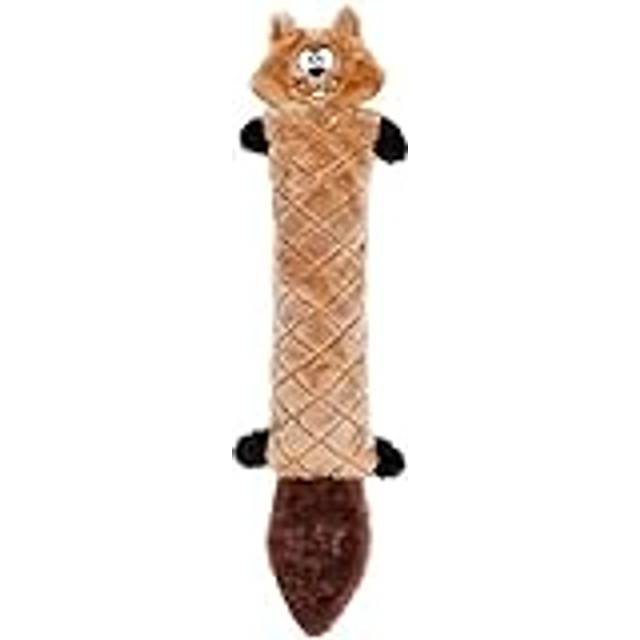 ZippyPaws - Jigglerz Tough No Stuffing Squeaky Plush Dog Toy with Crinkle Head and Tail - Chipmunk