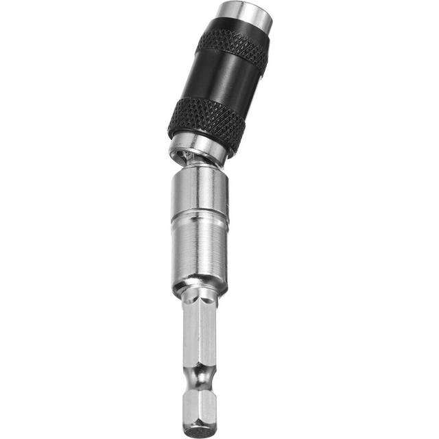 (Silver) Universal Connection Extension Rod Steel Alloy Impact Magnetic Pivoting Bit Tip Holder Swivel Screw Drill Accessory Bits