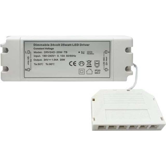Mains Dimmable Driver 30W 12V DC With TOP6 Junction Box