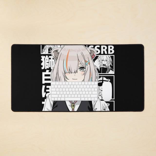Desk Mat Hololive Shishiro Botan Short Hair Large Gaming Mouse Pad 35x16 inch