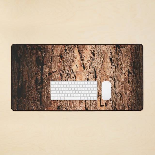 Desk Mat Dark Wood Texture Large Gaming Mouse Pad 35x16 inch