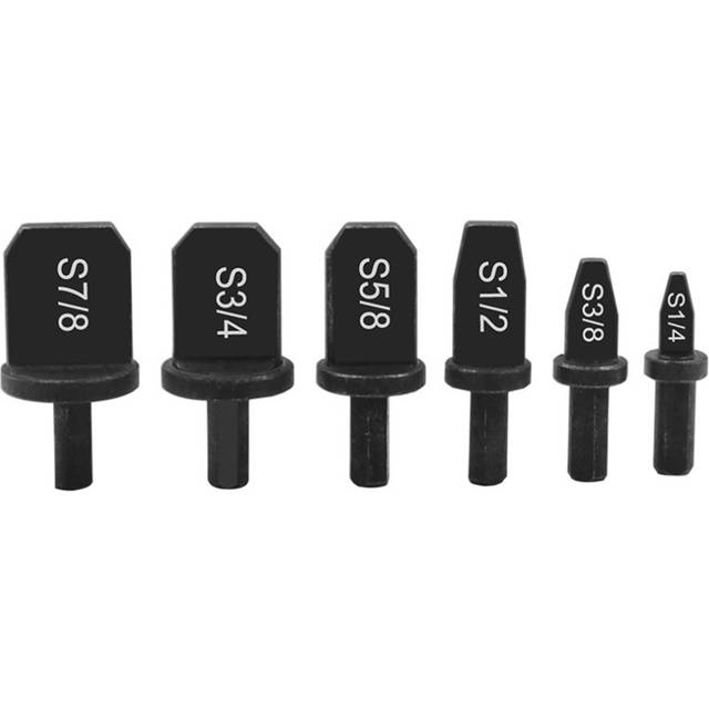 6Pcs 1/4-7/8 Imperial Hexagonal Tube Expander 37-47 Length Swaging Tool Drill Bit Air Conditioner Copper Pipe Flaring