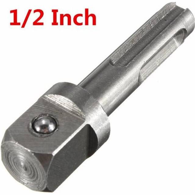 (1/2) 3/8 1/2 Inch SDS Socket Driver Adapter Drive Bit Power Drill Chuck Extension Adapter
