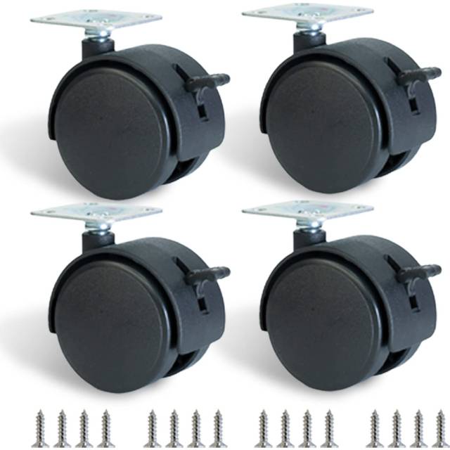 Dalyndar 4pcs 2 Inch Casters Swivel Replacement Wheels Locking Plate M