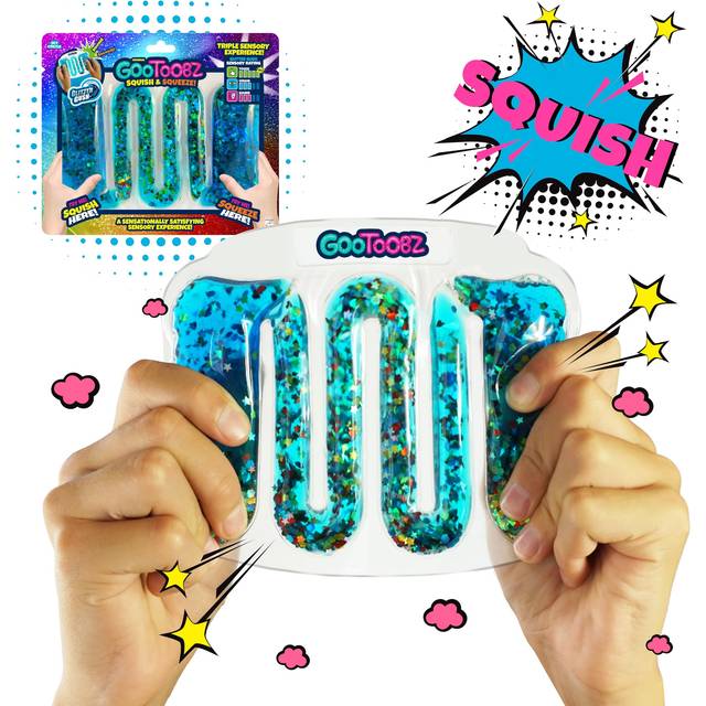 GooToobz Originals - Squishy Sensory Tubes - Filled with Colorful Water  Glitter and Beads | Non-Toxic  Squeezable Fidget | Stress and Anxie