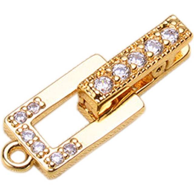 Clasps For Jewelry Making Fastening Accessories 925 Silver Plating Cubic Zirconia Clasps For DIY Pearls Necklace Bracelet Clasp