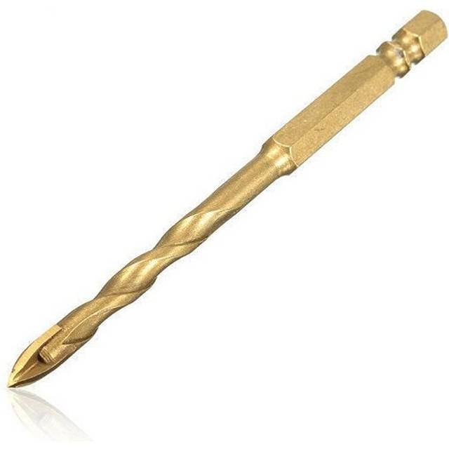 (6mm) Hex Shank Tile Glass Cross Spear Head Long Drill Bit 6/8/10/12mm With Tungsten Carbide Tip