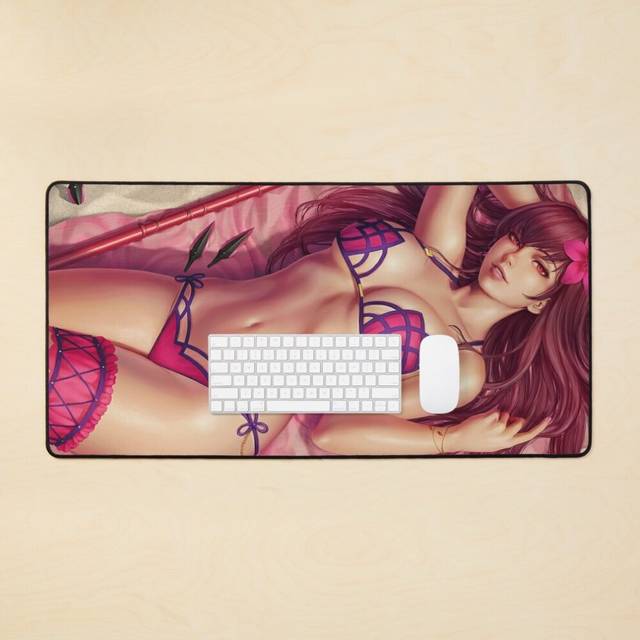 Desk Mat Hot Scathach Bikini Fate Grand Order Large Gaming Mouse Pad 35x16 inch