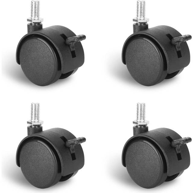 Dalyndar 4 Pack 1.5 Inch Swivel Stem Caster Wheels Replacement Casters