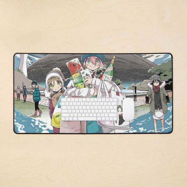 Desk Mat eiga yuru camp Large Gaming Mouse Pad 35x16 inch