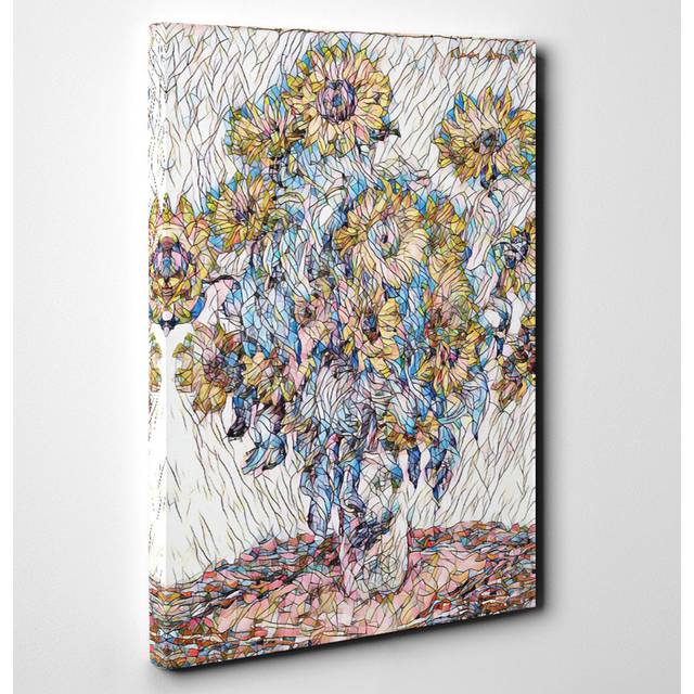'Bouquet of Sunflowers' by Claude Monet Graphic Art on Wrapped Canvas (60cm H x 40cm W)