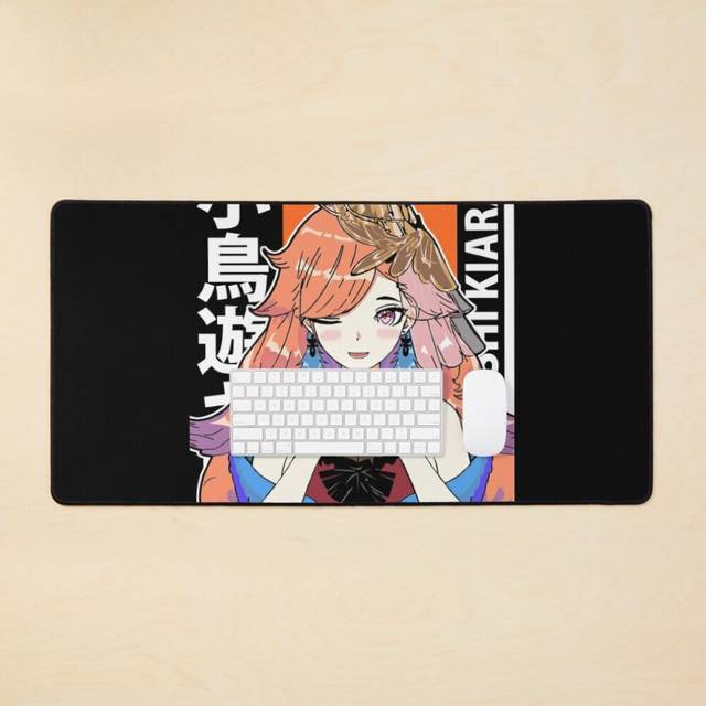 Desk Mat Kiara with Party Dress Hololive EN Large Gaming Mouse Pad 35x16 inch