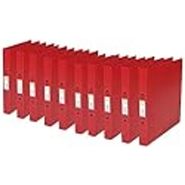Q-Connect 2 Ring 25mm Binder Polypropylene A4 Red Pk 10 of - KF02008