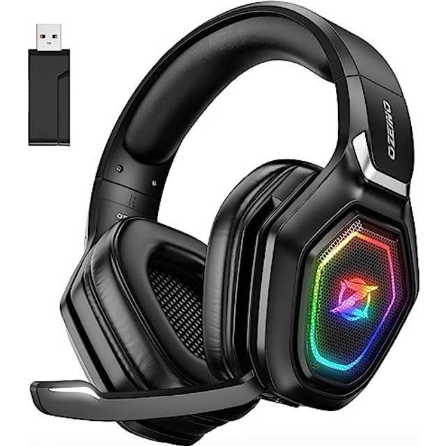 Wireless Gaming Headset, Compatible with PC Ps5 Ps4 Boasts 2.4GHz Lossless Audio, USB & Type-C, Flip Microphone and 40-Hr Battery - Suited for Switch,