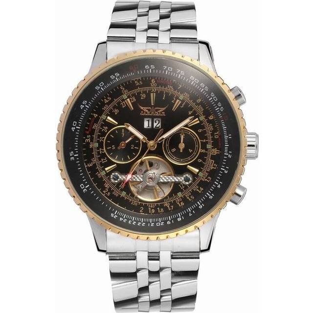 (black gold) Mens Watches Top Brand Luxury JARAGAR Men Military Sport Wristwatch Automatic