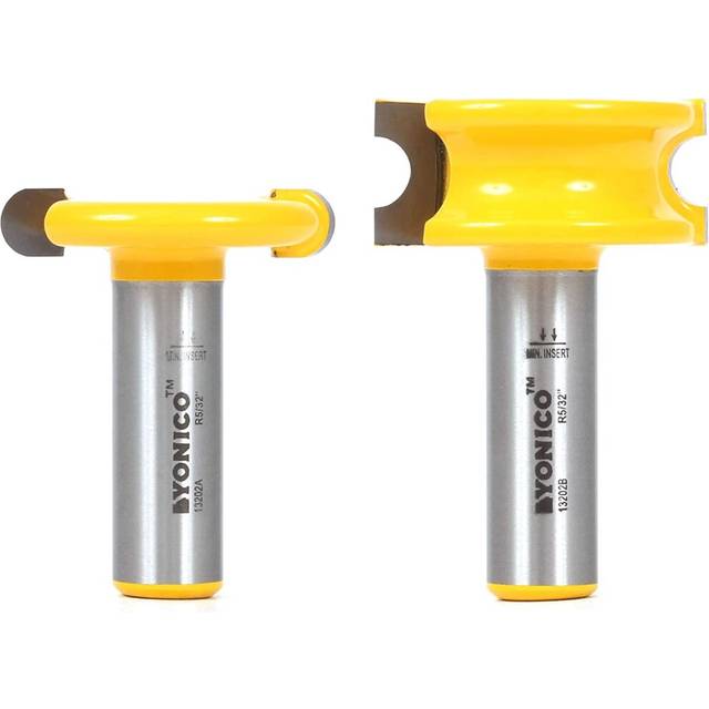 YONICO 13202 516Inch Bead 2 Bit Canoe Joint Router Bit Set 12Inch Shank
