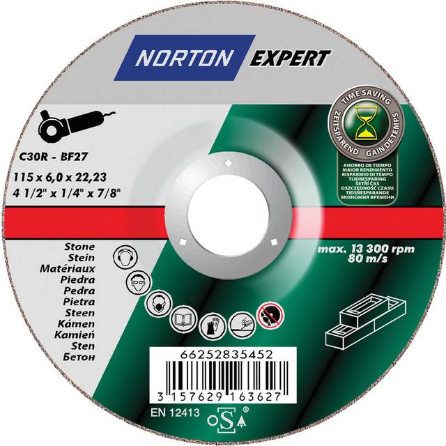 Norton DPC Grinding Disc 115 x 6.0 x 22.2mm Stone