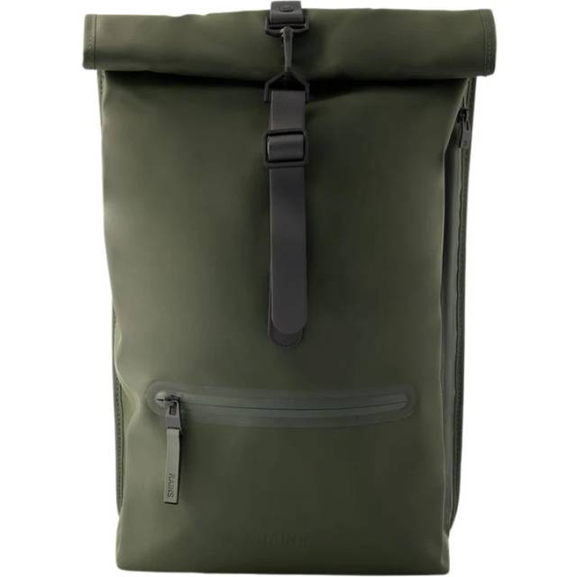 Rains Rolltop Rucksack - Green - Rrp £109