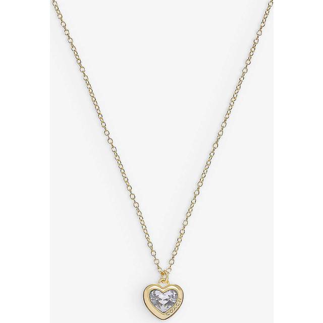 Coach Heart Gold-Tone Pendant Necklace