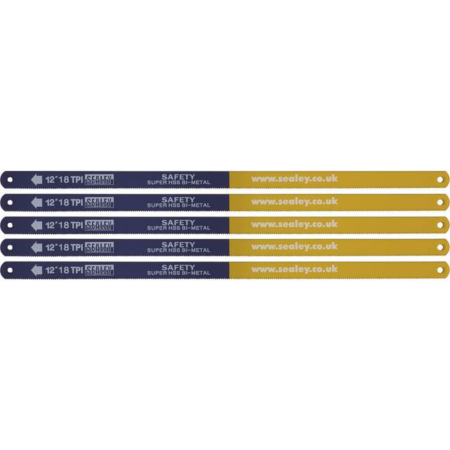 Sealey HSS Bi Metal Hacksaw Blade 12" / 300mm 18tpi Pack of 5