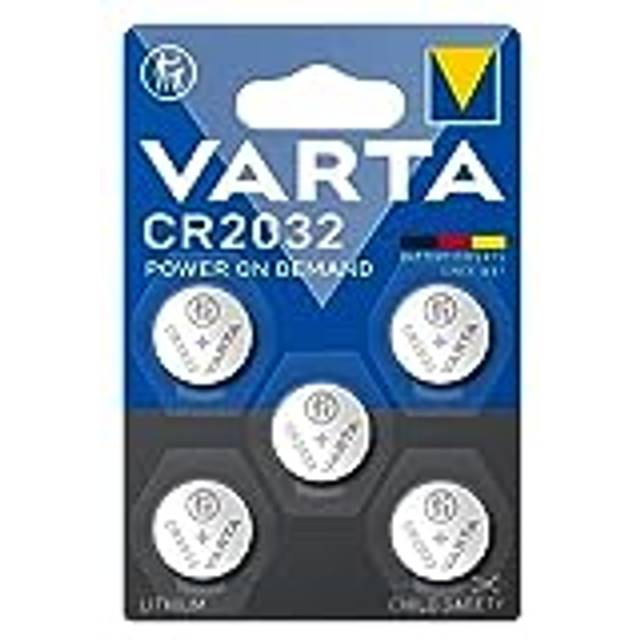 Batteries Electronics CR2032 Lithium button cell 3V battery 5-pack, Button cells in original blister pack of 5