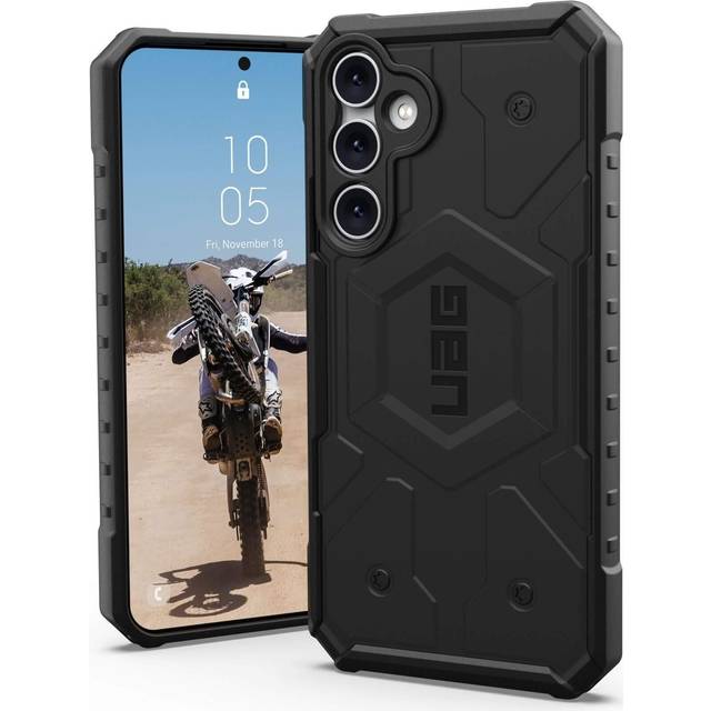 URBAN ARMOR GEAR Pathfinder Case Samsung Galaxy S23 FE Fodral [officiellt "Designed for Samsung"-certifierat, kompatibelt med trådlös laddning, fallskydd enligt militär standard] is (transparent)