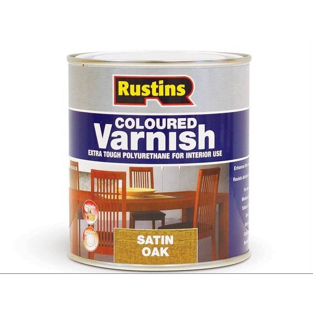 Rustins Poly Varnish Stain Satin Walnut 500ml