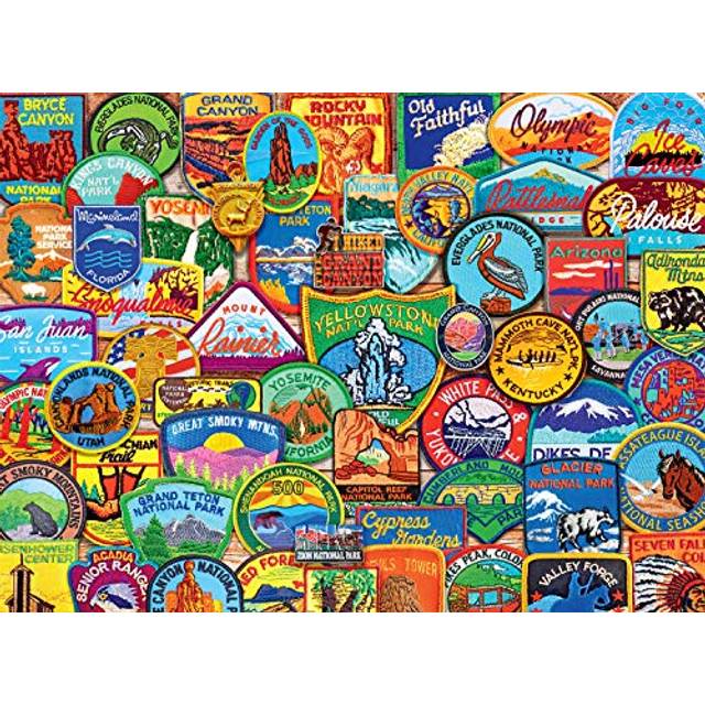 Buffalo Games - Lewis T. Johnson - National Park Patches - 1000 Piece Jigsaw Puzzle for Adults Challenging Puzzle Perfect for Game Nights - Finished P