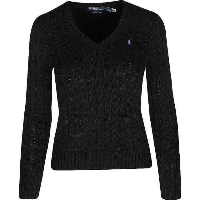 Ralph lauren women's polo pima cotton knit jumper black 100% cotton