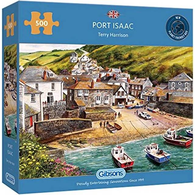 Port Isaac 500 Piece Jigsaw Puzzle | Sustainable Puzzle for Adults | Premium 100% Recycled Board | Great Gift for Adults | Gibsons Games