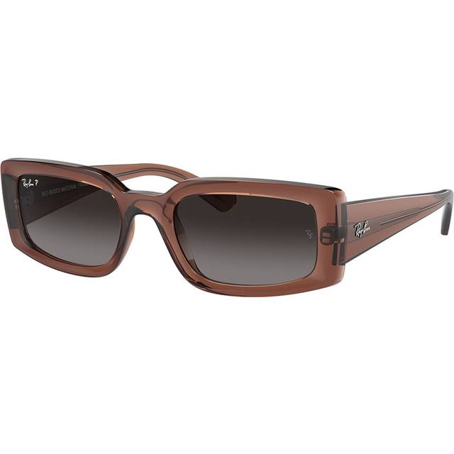 Ray-Ban RB4395F Kiliane Asian Fit Polarized 6678T3 54 Bruna Solglasögon Män