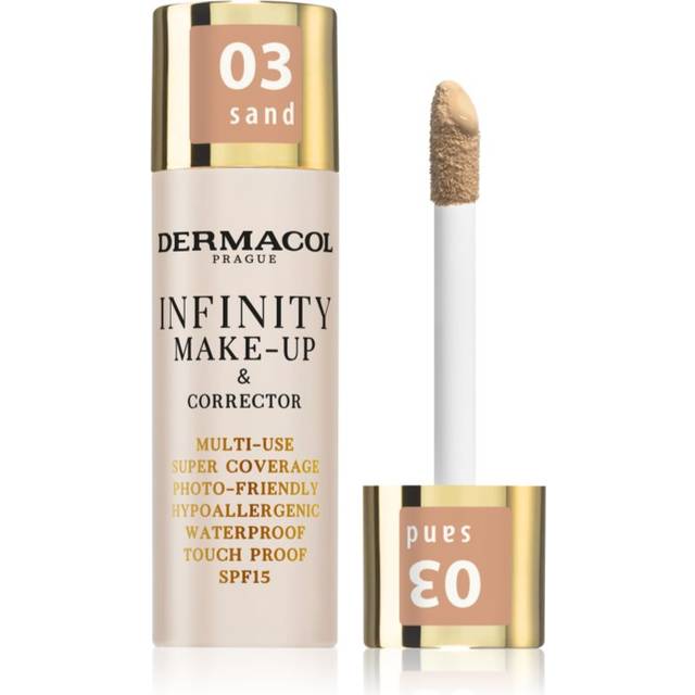 Dermacol Infinity Foundation med fuld dækning SPF 15 Skygge 03 Sand 20 g