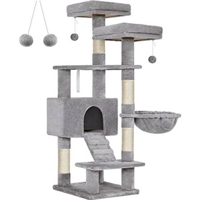 Multi-Level Cat Tree with Perches, Cave & Basket