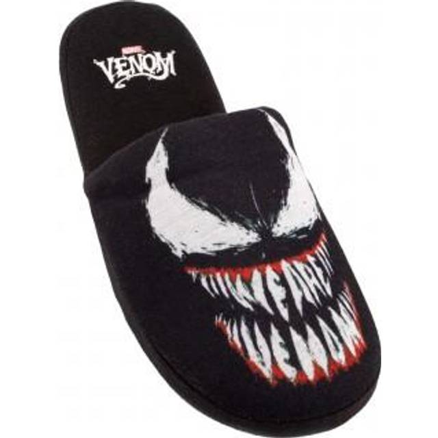 (9 UK-10 UK, Black) Marvel Mens Venom Slippers