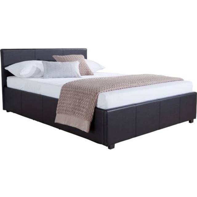 GFW Double Black Side Lift Ottoman Bed