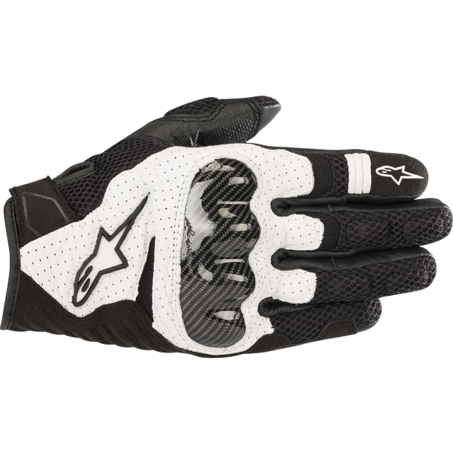 Alpinestars SMX 1 Air V2 Motorcycle Gloves, black-white, Size 2XL for Men