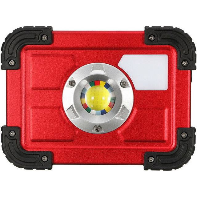 (Red) 30W COB 4 Mode LED Portable USB Rechargeable Flood Light Spot Hiking Camping Outdoor Work Lamp