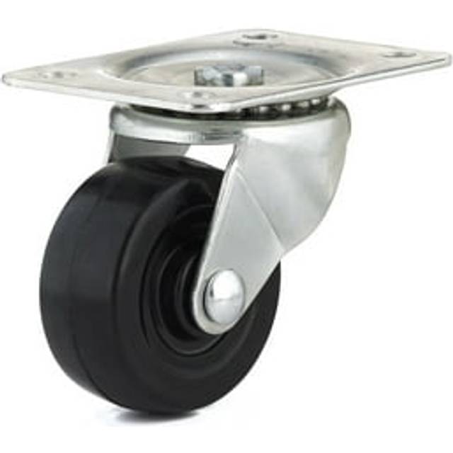 Shepherd Hardware 9478 2-1/2-Inch Soft Rubber Swivel Plate Caster  100-lb Load Capacity