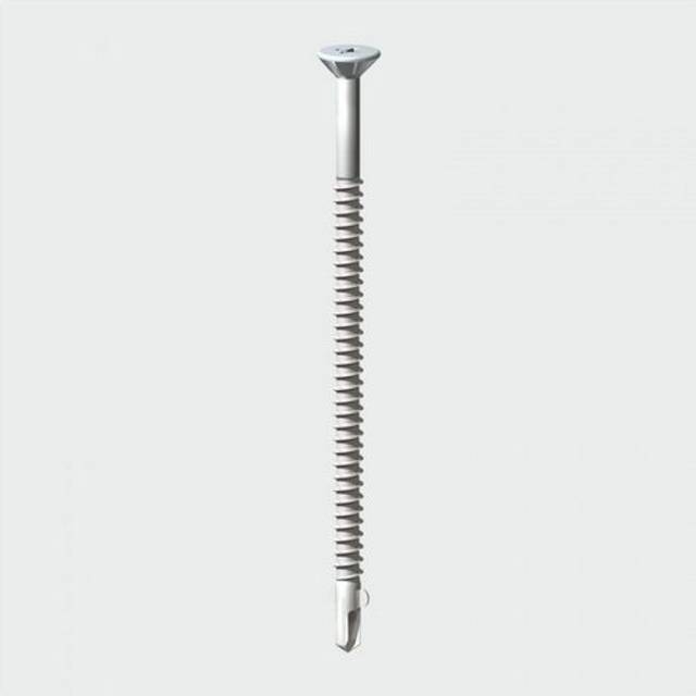 Timco - Self-Drilling Wing-Tip Steel to Timber Light Section Exterior Silver Screws - 5.5 x 65